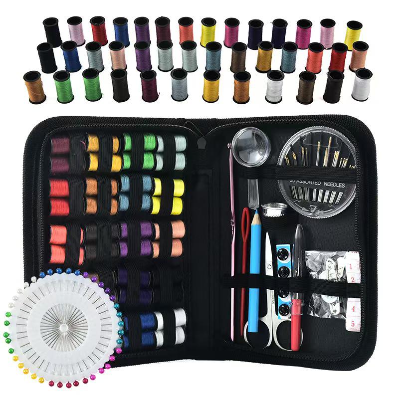 Portable Needle and Thread Set for Home and College: Compact Handbag for Hand Sewing, Mending, and Organizing