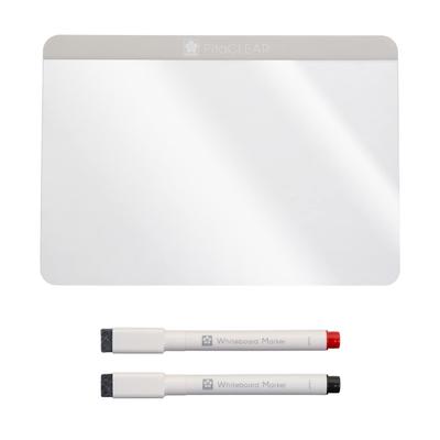 Sakura Crepas Folha de quadro branco transparente Pita Clear A5 Adesivo Marcador de quadro branco Preto Vermelho Conjunto de 2 WDC-A5S