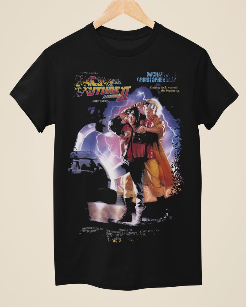 Back To The Future Part II - Movie Poster Inspired Unisex Black T-Shirt Unisex T-Shirt XXXL