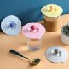 Reusable Cup Covers Dustproof Cup Lid Cover Food Grade Silicone Suction Lid Cute Seal Suction Cup Cover Tea Coffee Lids
