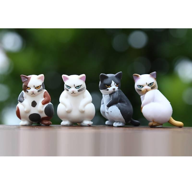 Action Cat Social Figure Cartoon Model Toy Decoration Doll Kid Ornament Gifts
