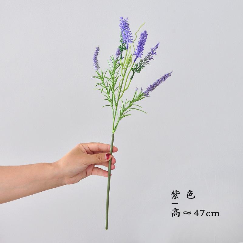 Дом Магазин Пейзаж Декор Фиолетовая Лаванда Имитация Цветка Окно Сцена Композиция Ваза Гостиная Столовая Размещение 5pcs фиолетовый