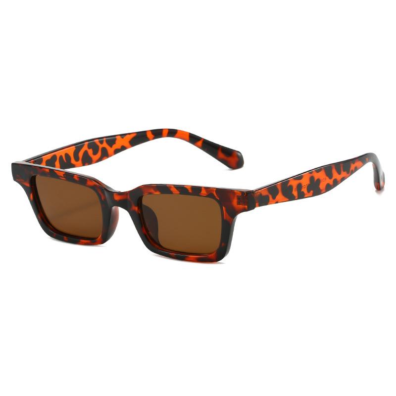 Fashion small frame rectangular outdoor sunshade sunglasses women's high-end street shot sunscreen sunglasses UV