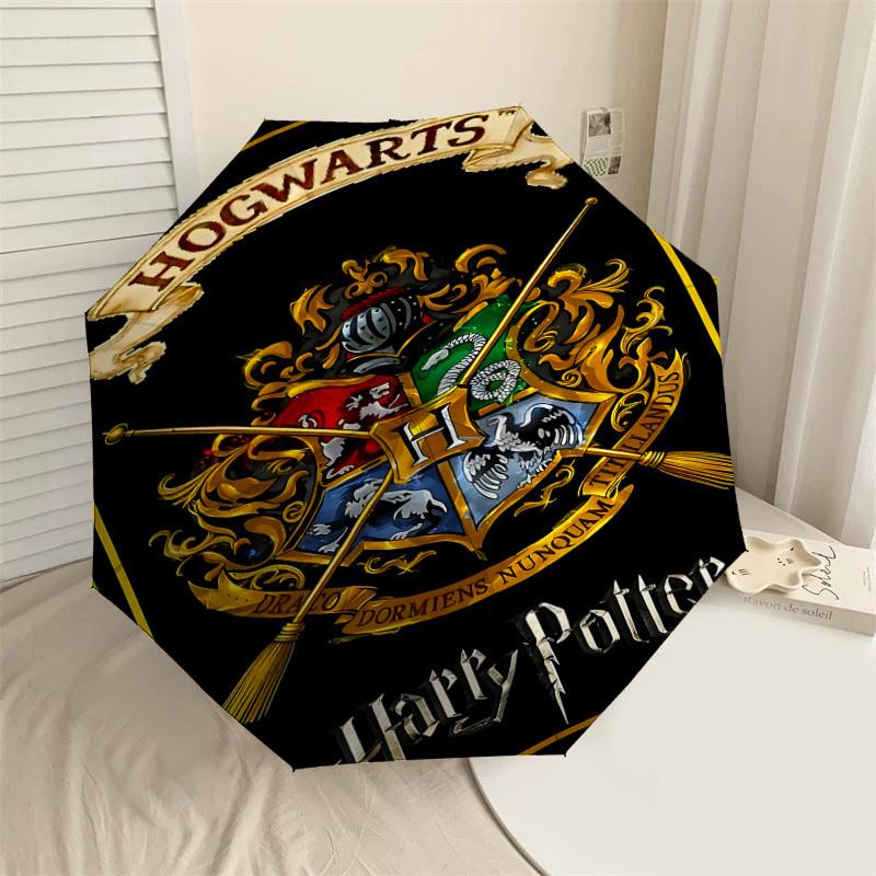 

1PC Warner Hogwarts Harry Potter Automatic Open/Close Umbrella with Windproof, 70-Rib Sturdy Canopy, Durable Ribs1287A