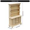 Portable 1 12 Scale Miniature Sturdy Wood Bookcase Dollhouses Furniture Three Layers Display Decoration for Kids