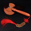 Auspicious Peach Wood Wedding Axe: Marriage Bed Press & House Protector