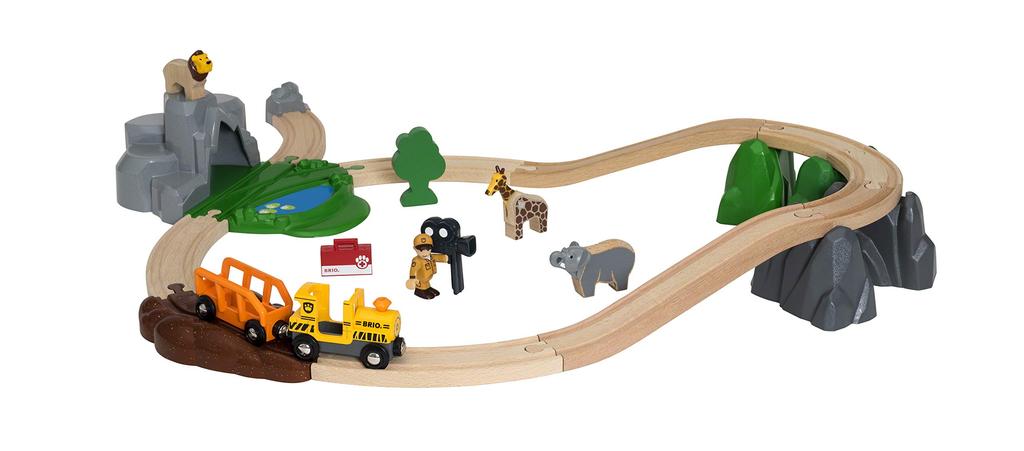 BRIO WORLD Safari-eventyrsett [Totalt 26 deler] Fra 3 år (Togleketøy i treskinne) 33960