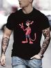 Unisex's  Casual T-Shirt, Pink Panther Print