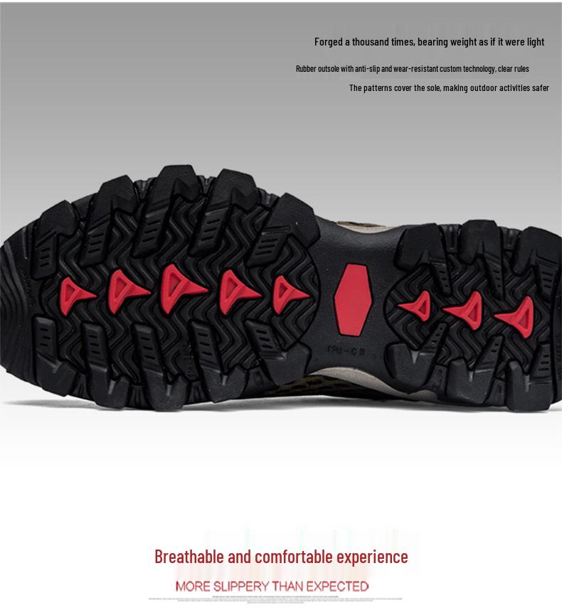 2023 Men's Breathable Mesh Outdoor Hiking Shoes - Round Toe Casual Sports Footwear