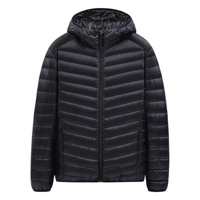 Men's Lightweight Solid Color Down Jacket - Warm, Short, Casual, Versatile for Autumn/Winter.