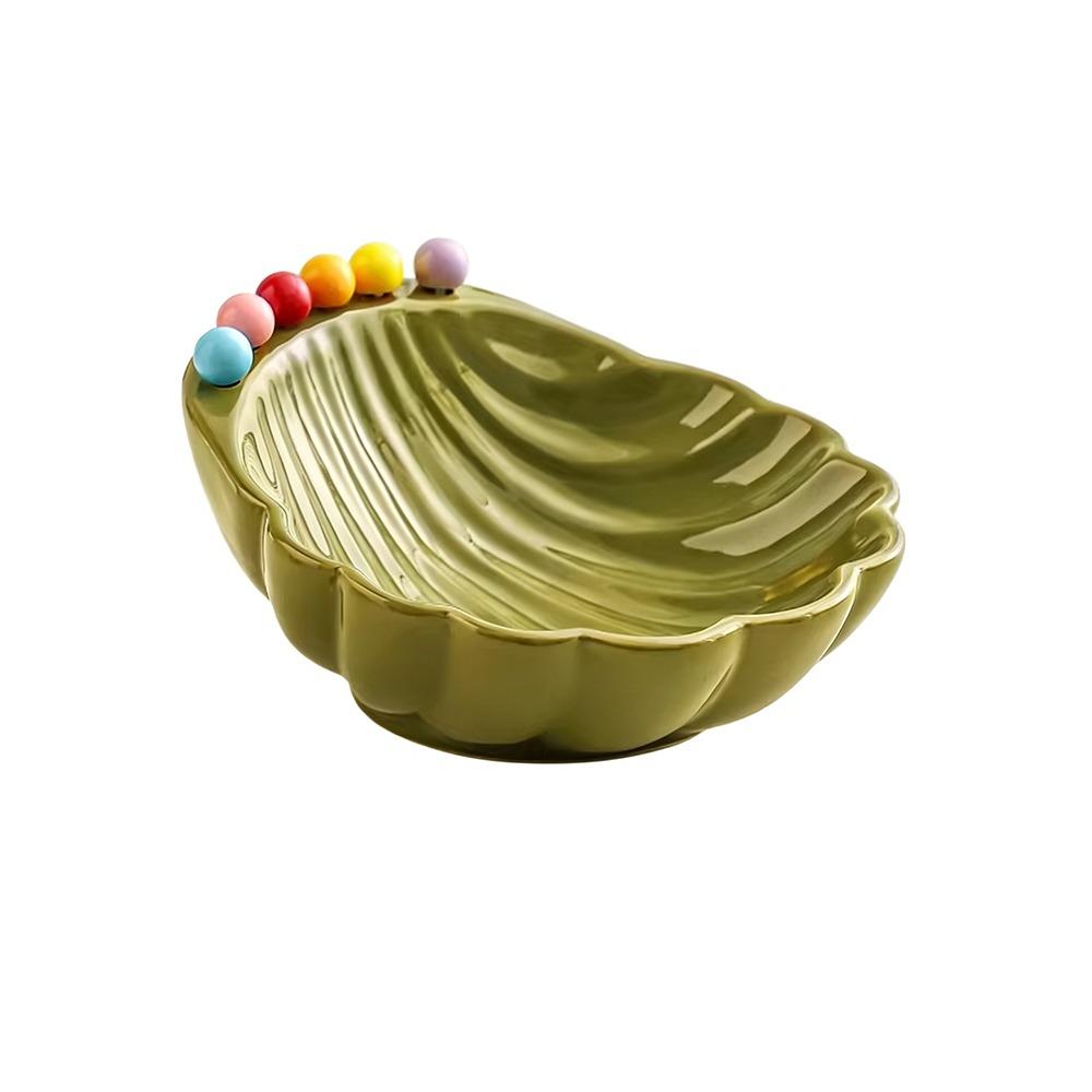 Large Capacity Ceramic  Fruit Bowl Avocado Fruit Bowl Fruit Serving Plate  Home Storage