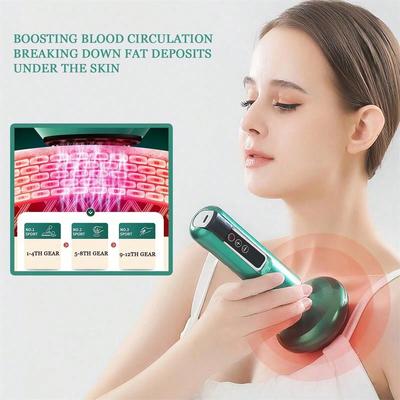 Electric Suction Cup Massage Machine, Heated And Rechargeable Back Massager,Suction Cup Massager With 6-Speed Adjustable Suction