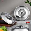 COOKER KING Visible Cooking Wok Pan Lid Stainless Steel Universal Pan Cover Visible Replaced Lid for Frying Wok Pot Quality Dome