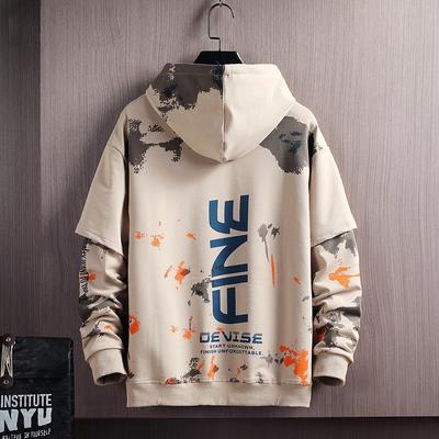 Men Fashion Sweatshirts Hip Pop Hoodies 3D Classic Men Hoodie Clothing Fake Hip Hop Two Piece Hoodies