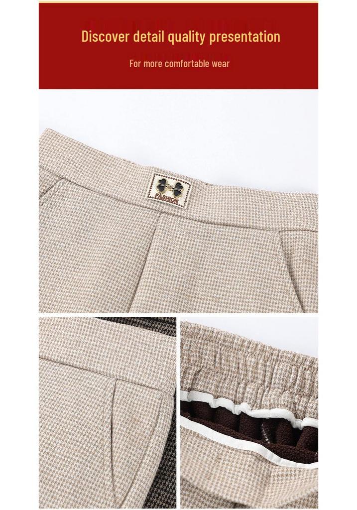Damen Winter Wollhose mit weitem Bein: Verdickt, Plus Samt, für mittlere und ältere Menschen