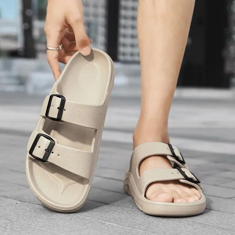 Fashion Sabot Sandals Man Beach House Indoor Soft Walk Shoes Around Home Low Price Pvc Adult Trend 2025 Elegant Casual Slippers for Men