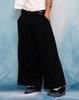 GLACK Gp190 Turn-Up Gaucho Bermuda Pants (Black)