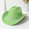 Men and Women Jazz Hat Party Festival Stage Performance Simple Top Hat High Quality Woolen Straw Hat Western Cowboy