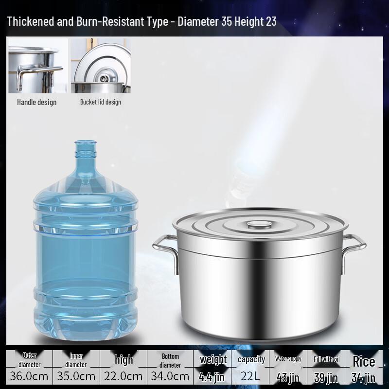 Yihuan 18L Thickened Stainless Steel Commercial Pot