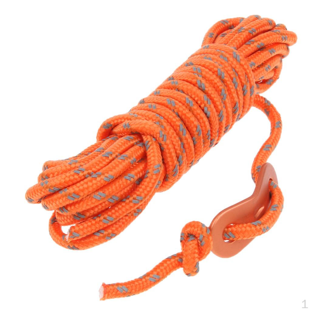 

4mm Reflective Tarp Tent Rope Guy Line Cord Outdoor Camping Hiking помаранчевий