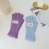 Acrylic Fibers Riding Split Finger Gloves Solid Color Women Gloves New Knitted Gloves