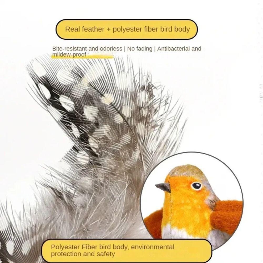 Jucărie pentru pisici Păsărică de pluș moale Sunet Jucărie teaser pentru pisici Jucărie nouă pentru pisici