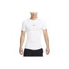 Nike Men's Solid Slim Fit Crew Neck Short Sleeve T-Shirt in White