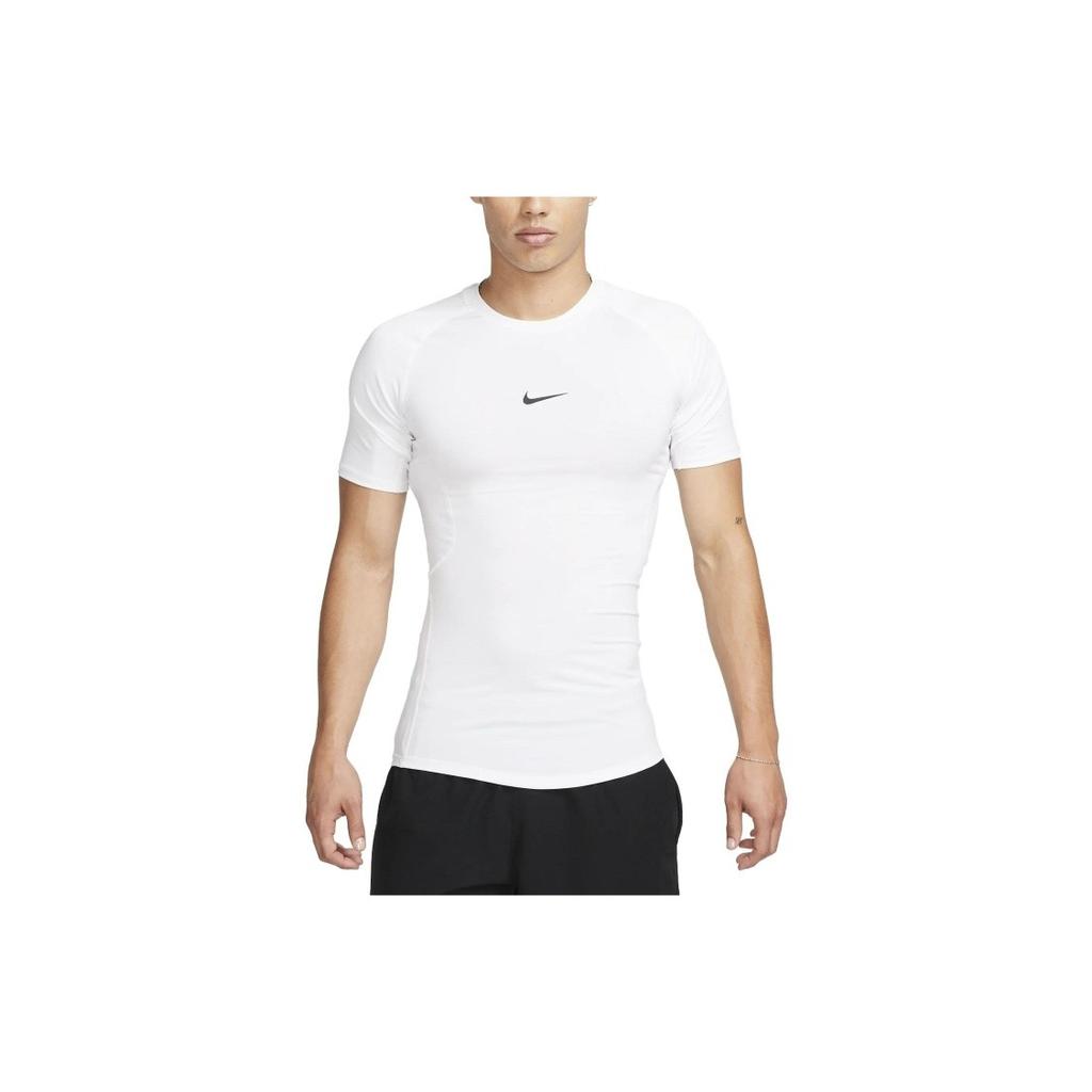 Nike Men's Solid Slim Fit Crew Neck Short Sleeve T-Shirt in White