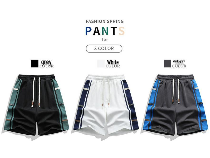 M-6XL Men's American Plus Size Summer Casual Basketball Shorts - Trendy, Loose Mid-Length Sports Pants