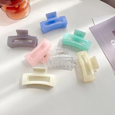 Pinzas para el pelo de plástico para niñas, pinzas para el pelo, tocados, horquillas grandes con forma de cangrejo, adornos de moda, accesorios para el cabello