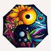 1pc Yin Yang Harmony Flowers Hummingbird Umbrella with Plastic Handle,Suitable for All Seasons Home Travel Outdoor UmbrellaB1610