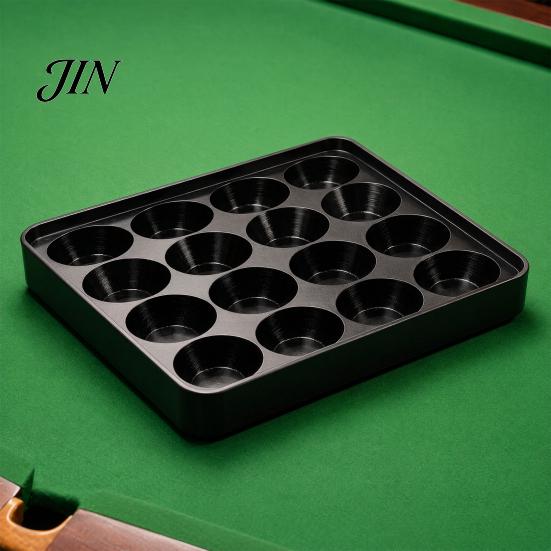 Pool Billard Tablett für 16 Kugeln, 3D-gedruckter Halter mit erhöhtem Rand, Snooker Transport-Aufbewahrungstablett, Tischzubehör