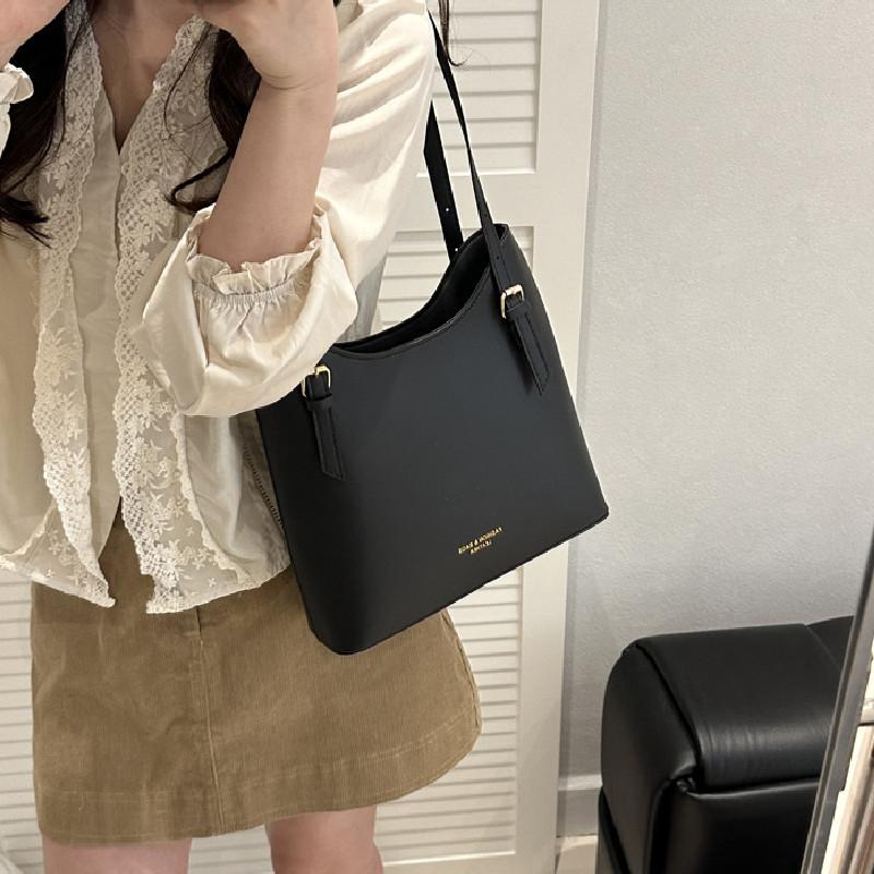 Simple Color Solid Gold Letter Printed Women Casual Tote Bag For Use Daily