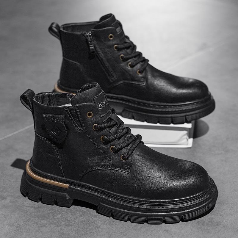 

Зимние высокие кожаные ботинки Martin Рабочие ботинки Ботинки Locomotive Ретро-британская мужская обувь Тактические кожаные ботинки Chelsea 39