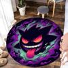 1PC Japanese Games P-Pokemon G-Gengar Print Round Carpet Rug for Living Room Bedroom Carpet Flannel Non-slip Rugs Gift Potdemiel