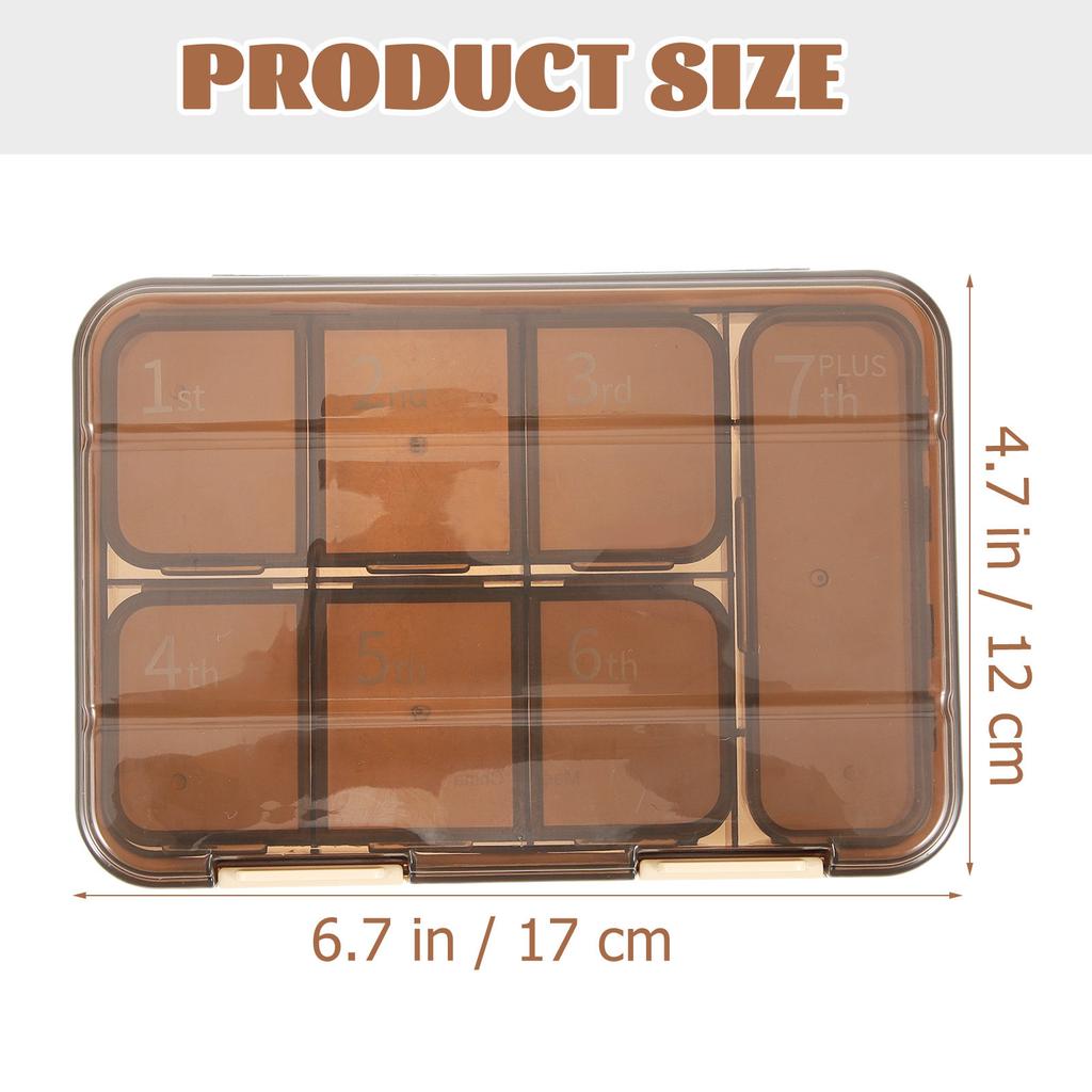 Mini Weekly Portable Pill Box Medicine Organizer Compact Pocket-Size Medicine Storage Case Travel Medication Holder Daily