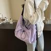 Large capacity pleated bag light and casual shoulder versatile messenger bag class commuter tote bag women