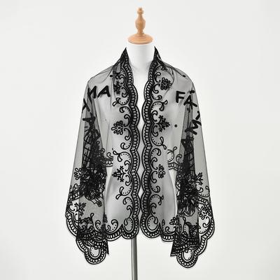 Summer Polyester Lace Long Scarf Fashionable and Versatile Women's Travel Shawl Scarf