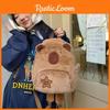 Plush Star Capybara Backpack Animal Cartoon Bag With Adjustable Straps Shoulder