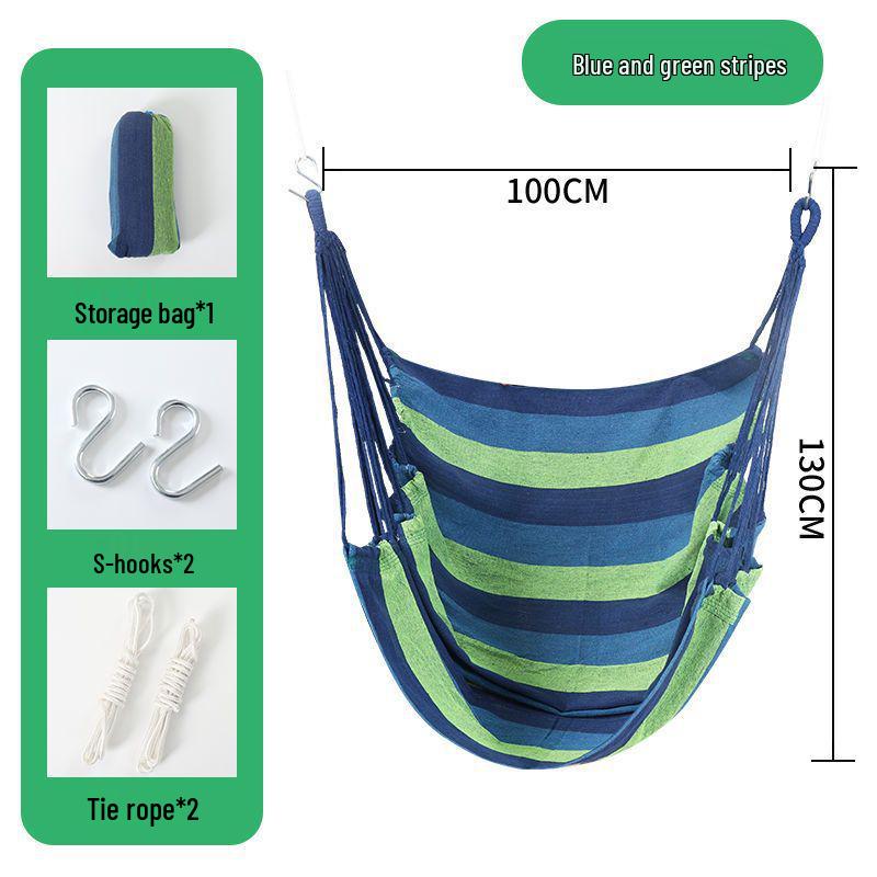 Canvas Hanging Chair: Thickened Indoor/Outdoor Dorm Swing for College Students & Kids