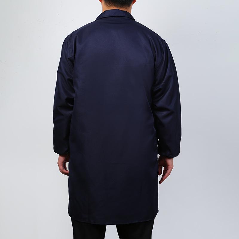 Men's Long-Sleeve Blue Workwear Smock with Custom Logo