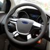 Car Abs Chrome Steering Wheel Trim Cover Sticker Decoration for Ford Focus 3 MK3 Sedan Hatchback Kuga Escape 2012 2013 2014