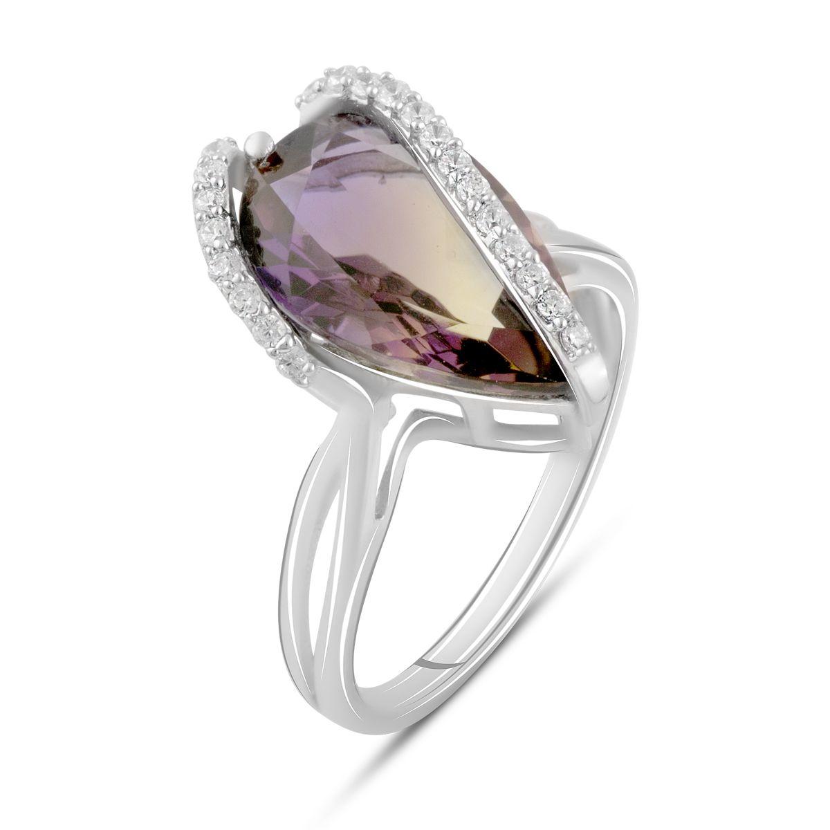 

Срібна каблучка з аметрином nano 3.845ct (2088790) 17.5 аметист