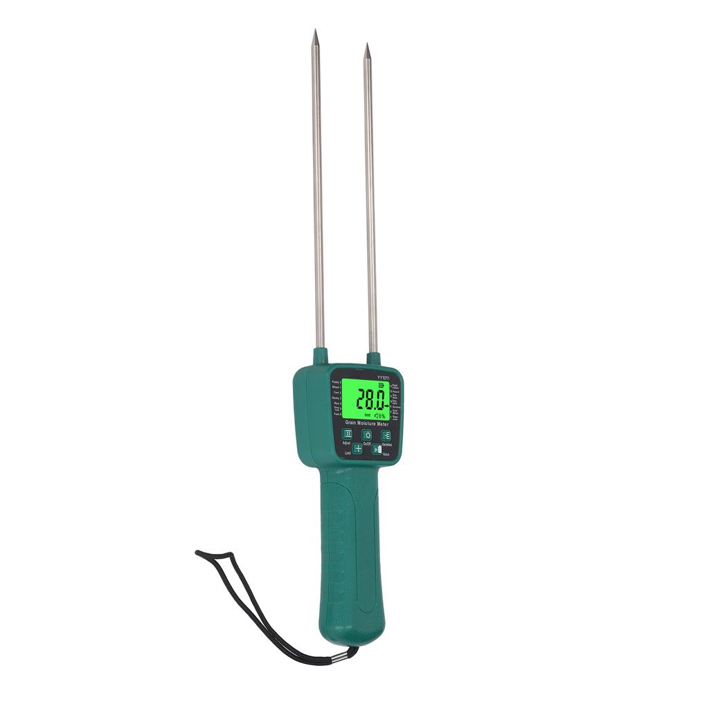 Hay Moisture Meter Wheat Soybean Grain Moisture Tester LCD Display with Voice Broadcast