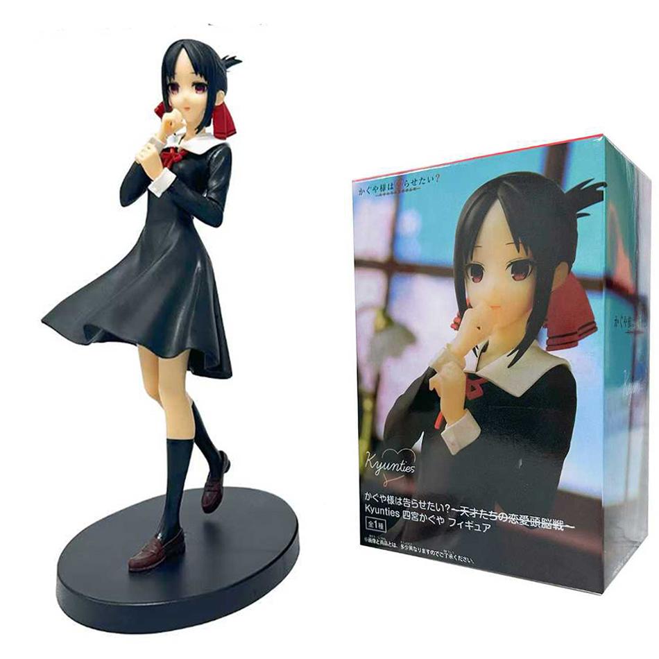 18cm Anime Figure Love War Fujiwara Chika Shinomiya Kaguya Kawaii Girl Action Collectible Model Doll Toy Gift Is Poseable Articulated Scale Detailed