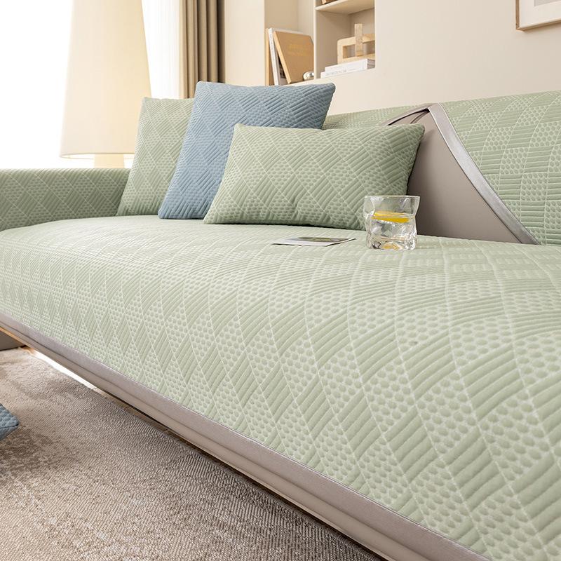 Ledový hedvábný polštář na pohovku, letní lehký luxus, moderní luxusní potah na pohovku, protiskluzová chladivá podložka, podsedák, potah na opěradlo, ručník