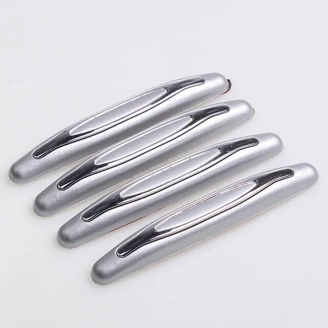 

4 шт., защита для двери автомобиля, полоса, защита от царапин, наклейки на резиновый бампер автомобиля, защита края двери, украшение автомобиля серый