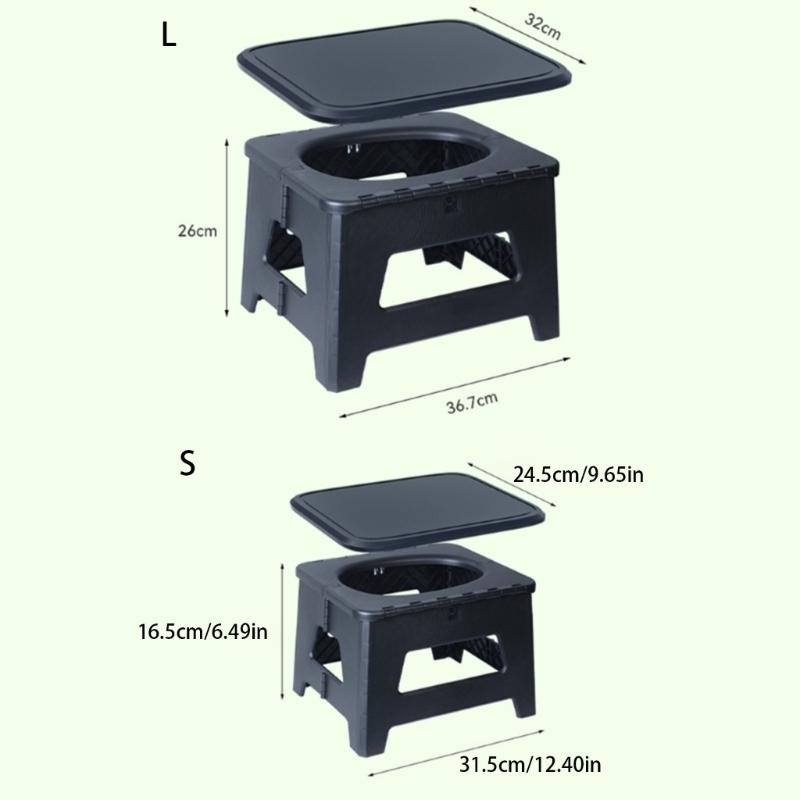 Foldable Outdoor Toilet For Adults Camping Travel Antislip Seat Sealed Structure Leak Proof Disposable Bags Included
