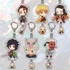 Anime Dämon Slayer Kimetsu Keine Yaiba Tanjiro Kamado Cosplay Schlüsselbund Acryl Cartoon Schlüssel Kette Schlüsselring Anhänger