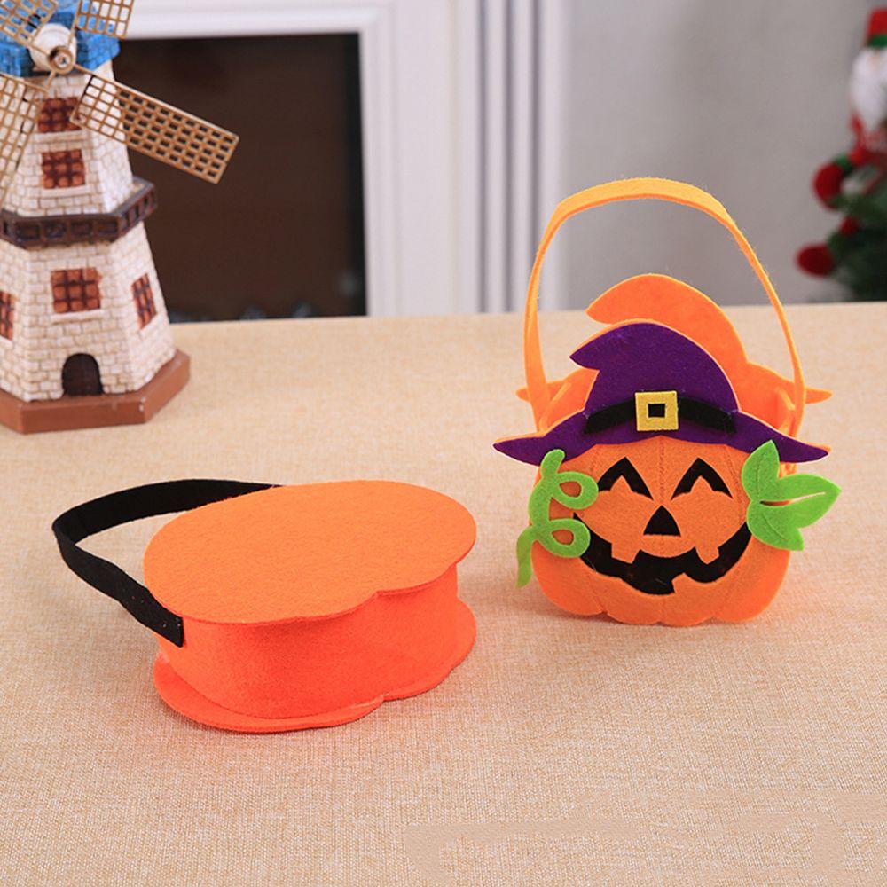 Ornament Trick Or Treat For Children Kids Gift Pouch Non-woven Bag Halloween Candy Bag Tote Bag